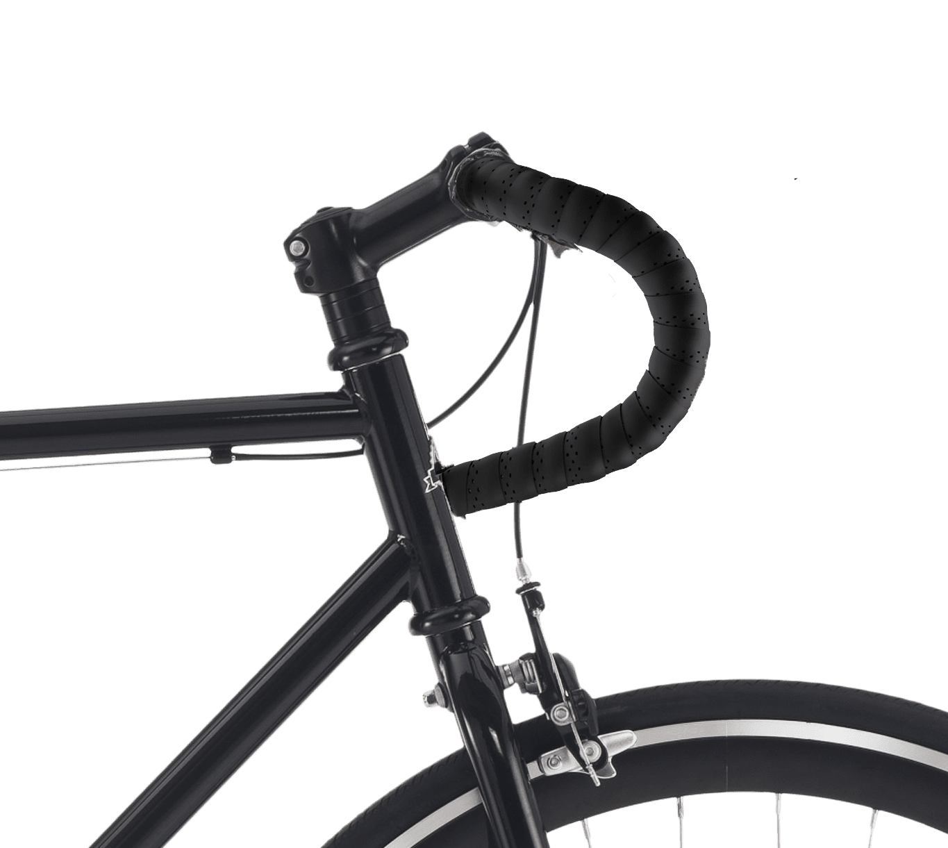 Bockstyre - Svart linda, Svart metall Cykel