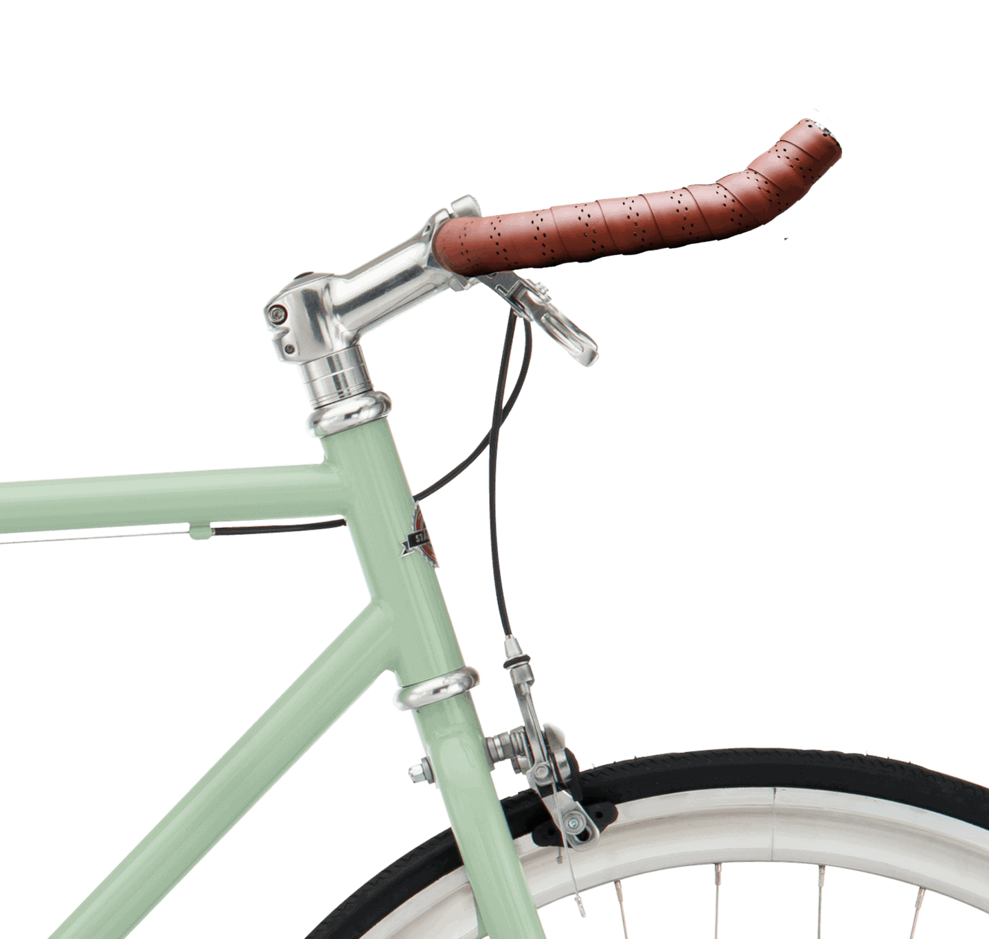 Bullhorn - Brun linda, silver metall Cykel