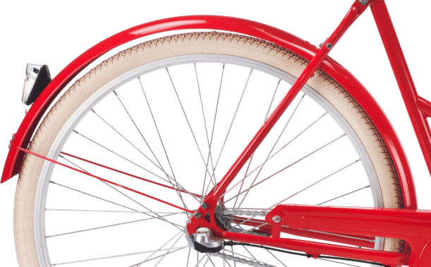 Bakskärm Stålhästen Röd Dam Cykel
