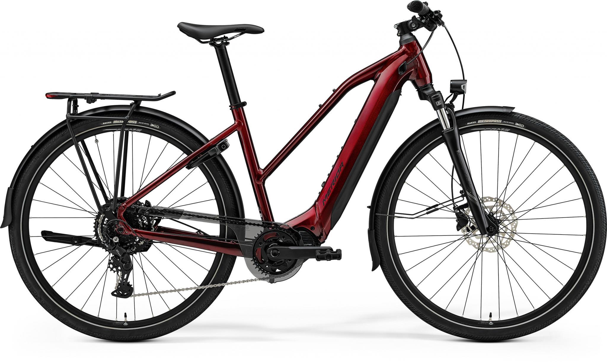 Merida Espresso 400 Eq Vinröd/svart 2025 - M Elcykel  Hybrid 2024
