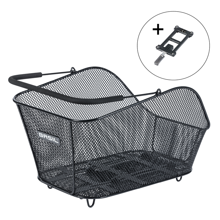 Basil Korg Bak Icon M Svart Mik Inkl Adapterplatta