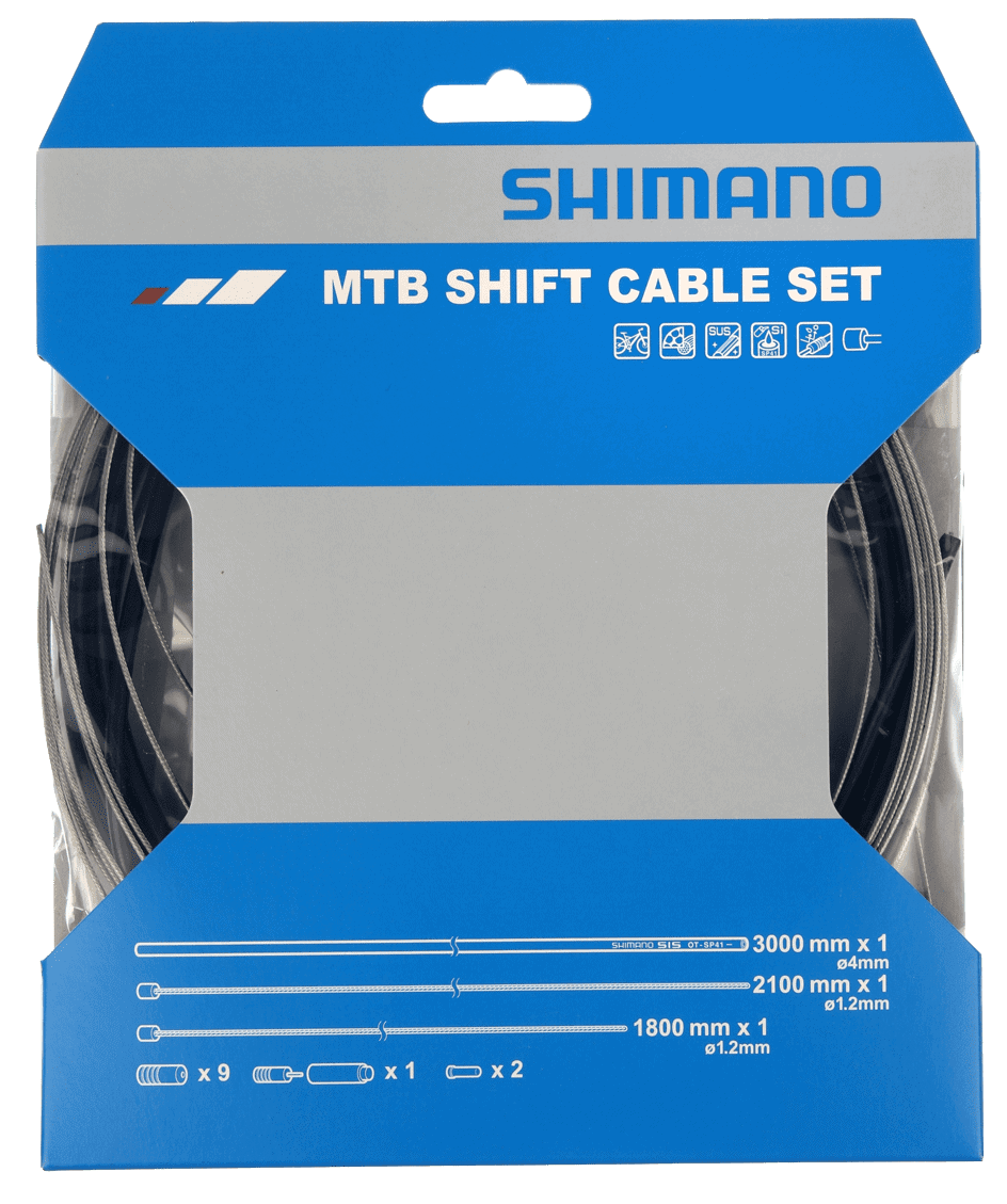 Växelvajerset Shimano Rostfri Svart